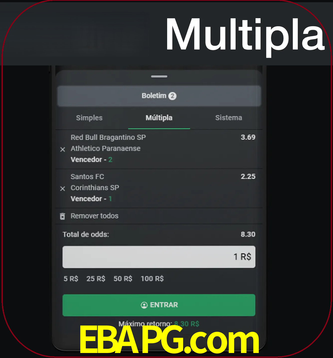 Faça apostas mais valiosas com mais de duas apostas.