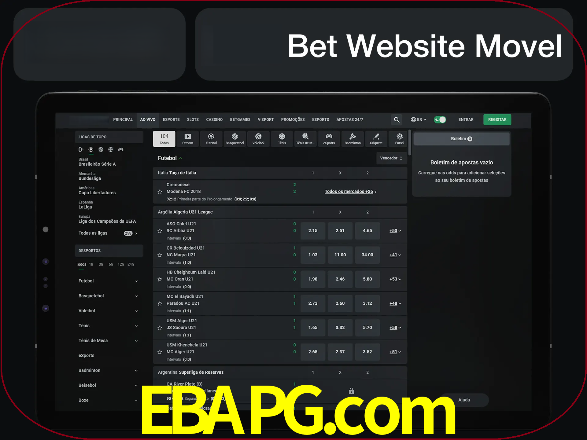 Use nosso website em qualquer dispositivo.